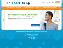 Tablet Screenshot of collegefish.org